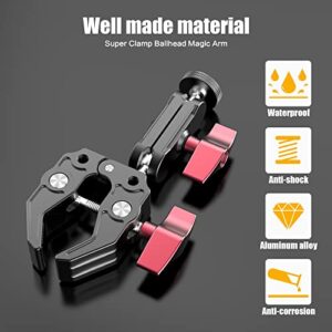 UTV ATV Camera Mount Holder Compatible with Gopro 11/10/9/8/7,Fits 0.82"-2.36" Roll Bar Cages Mount Camera Holder,Aluminum 360°Rotation UTV Camera Mount for SJ,DJI,DSLR,Session,Insta360 etc