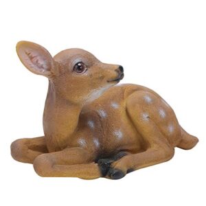 Deer Statue, 2Pcs Deer Figurine, Synthetic Resin Garden Sculpture Garden Statue Waterproof and Sunscreen Community Patio for Garden