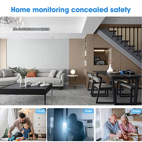 Gellisleft Hidden Camera Clock HD 1080P Wireless WiFi Hidden Nanny Camera with Night Vision and Motion Detection, Loop Recording,App Remote Access Mini Spy Camera for Home Office Security