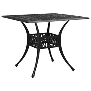 KTHLBRH 5 Piece Bistro Set Cast Aluminum Black, Outdoor Patio Table and Chairs, Patio Furniture Set for Outdoor, Deck, Yard, Porch