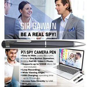 SIRGAWAIN [Upgraded 2023] Mini Spy Camera Hidden Camera Pen 1080p - Small Nanny Cam Spy Pen Camera Full HD Video or Picture Taking - Secret Camera with Wide Angle Lens, Rechargeable