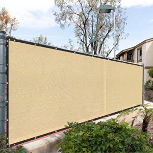 royal shade 3′ x 10′ beige fence privacy screen windscreen cover netting mesh fabric cloth – cable zip ties included – we make custom size