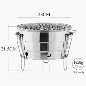 NEWCES Safety Certification Charcoal BBQ Grills Outdoor Barbeque Grill Stainless Steel Barbecues Grill Rack Combination Grill-Smokers for Outdoor Picnic Camping Patio Garden