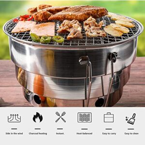 NEWCES Safety Certification Charcoal BBQ Grills Outdoor Barbeque Grill Stainless Steel Barbecues Grill Rack Combination Grill-Smokers for Outdoor Picnic Camping Patio Garden