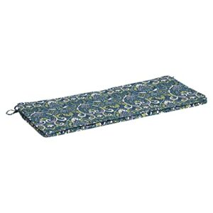 arden selections profoam essentials outdoor bench cushion cover 18 x 46, sapphire aurora blue damask