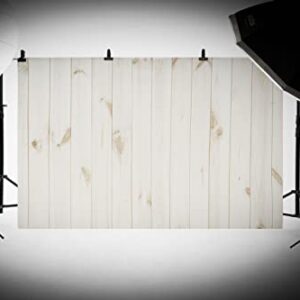 Harfirbe 7x5ft/2.2x1.5m White Wood Backdrops Wooden Backgrounds for Photography Studio