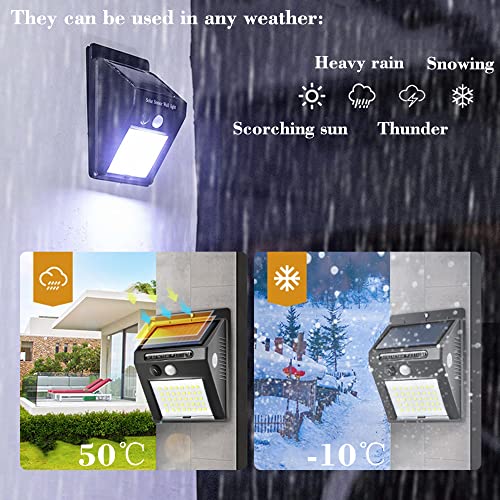 SunKite Solar Lights Outdoor 4 Pack IP65 Waterproof Solar Motion Sensor Solar Security Wall Lights Path Lights with 30 LED for Garden Patio Yard Deck Garage Fence Pool