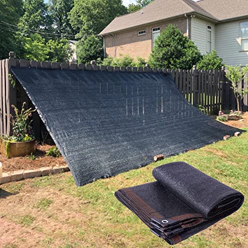 Shade Cloth 90% Sunblock Net 4x12ft 5x25ft 6x20ft 8x25ft 12x12ft Black UV Resistant Shade Cover Net with Grommets for Garden Plants Growing Privacy Screen Chicken Coop (Size : 6ftx25ft)