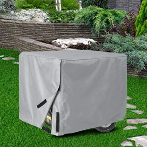 OKJHFD Generator Cover Waterproof, Universal Portable, Waterproof Durable Patio Furniture Cover, Protective Duty Outdoor Rectangle Furniture Set Covers(35 x 26 x 28In,Gray)