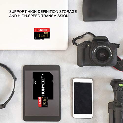 512GB Micro SD Card with Adapter High Speed Class 10 Memory Card for Game Console,Android Smartphone,Digital Camera,Tablet and Drone