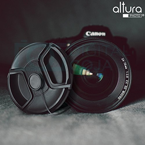 58mm Lens Cap by Altura Photo, Cover for Canon 58mm Lens Cap w/Leash and Lens Cap Keeper, Compatible w/Canon T8i, T7, T7i, T6, T6i, T5, T5i, T3, SL3, SL2, 90D, 80D, 70D, T100 Canon Lens Cap (2 Pack)