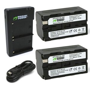 wasabi power battery (2-pack) and dual charger for sony np-f730, np-f750, np-f760, np-f770 (l series)