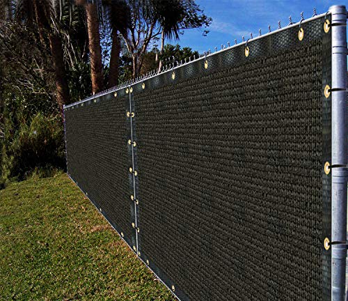 Ifenceview 4'x5' to 4'x50' Black Shade Cloth Fence Privacy Screen Fence Cover Mesh Net for Construction Site Yard Driveway Garden Pergolas Gazebos Canopy Awning UV Protection 180 GSM (4'x7')