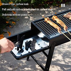 Portable Charcoal Grill and Smoker, Compact Foldable Grill for Travel, for Picnic Garden Terrace Camping Travel BBQ Barbecue Grill Style 1