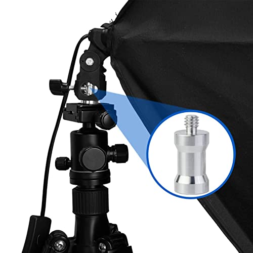 Camera Screws Kit, PAMOWO 16Pcs Tripod Mount Screw Adapter 1/4" to 1/4" Threaded Ring Screw Converter Pack, 1/4" to 3/8" Nut for DSLR Camera/Tripod/Monopod/Ballhead/Flash Light/Quick Release Plate