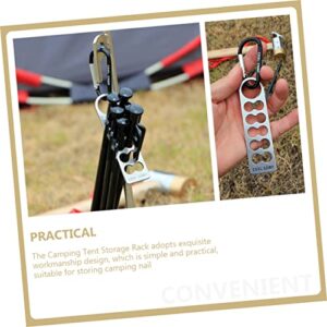 Outanaya Canopies Accessory Bike Attachment Pegs Camping Container Stake Garden Daily Peg Outdoor Spikes Stakes Holder Practical Spike with Hiking Tool Convenient for Steel Nail Camping Storage Tools