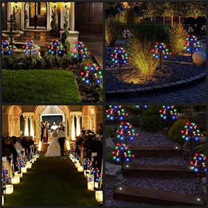 IUEECEN Solar Flowers Lights Outdoor Solar Garden Lights Decorative,2Pack 20LED Solar Outdoor Lights Waterproof Fairy Lights Pathway Walkway Patio Yard Landscape Decoration Christmas Garden Decor