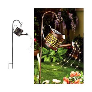 Elfengarden Solar Watering Can Solar Lights Outdoor Waterproof Decorative Metal Solar Yard Garden Stake Lights Lawn, Patio, Courtyard Decor Lights