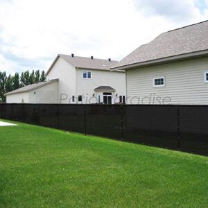 Patio 5' x 12' Fence Privacy Screen Black Commercial Grade Mesh Shade Fabric with Brass Gromment Outdoor Windscreen Zipties