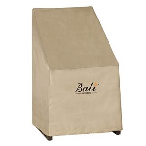 bali outdoors spring chair cover waterproof outdoor patio furniture cover, brown