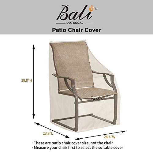 BALI OUTDOORS Spring Chair Cover Waterproof Outdoor Patio Furniture Cover, Brown