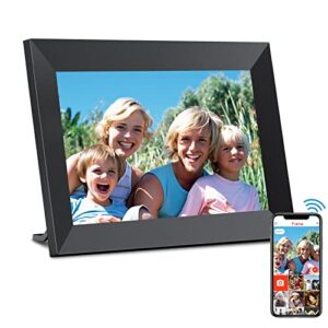 yunqideer 8 inch digital photo frame wifi with1280*800 ips lcd touch screen,built-in 16gb storage,auto rotate,video clips and slide show,send photos instantly from anywhere with via frameo app…