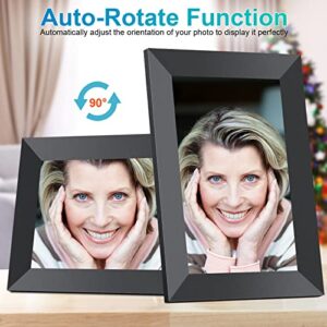 YunQiDeer 8 Inch Digital Photo Frame WiFi with1280*800 IPS LCD Touch Screen,Built-in 16GB Storage,Auto Rotate,Video Clips and Slide Show,Send Photos Instantly from Anywhere with via Frameo APP…