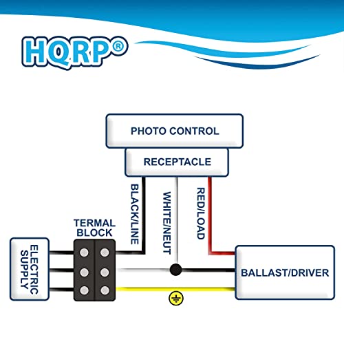 HQRP Photocell Sensor 3 pins Receptacle Light Switch Socket Dusk to Dawn Outdoor Plug Base Twist Lock for Led Flood Light, Outdoor Light, Garden Light, Street Light etc.