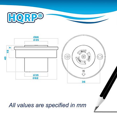 HQRP Photocell Sensor 3 pins Receptacle Light Switch Socket Dusk to Dawn Outdoor Plug Base Twist Lock for Led Flood Light, Outdoor Light, Garden Light, Street Light etc.