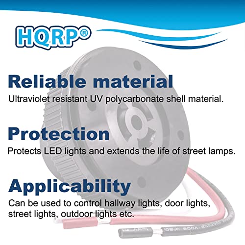 HQRP Photocell Sensor 3 pins Receptacle Light Switch Socket Dusk to Dawn Outdoor Plug Base Twist Lock for Led Flood Light, Outdoor Light, Garden Light, Street Light etc.