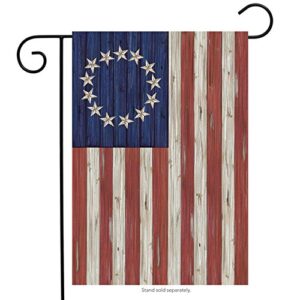 betsy ross flag patriotic garden flag rustic 4th of july 12.5″ x 18″