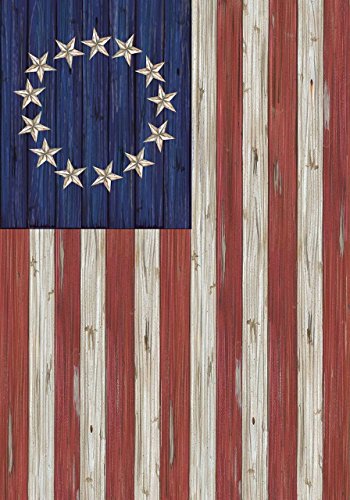 Betsy Ross Flag Patriotic Garden Flag Rustic 4th of July 12.5" x 18"