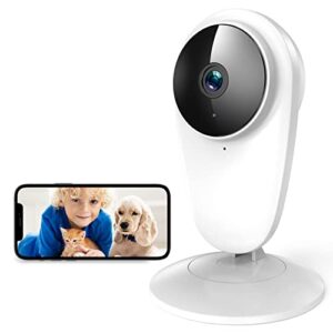 bjs 1080p indoor camera for child/elder/nanny/pet, home camera with infrared night vision and 2-way storage, motion and sound detection, white (bm-a-2)