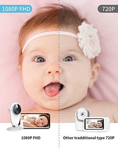 BJS 1080P Indoor Camera for Child/Elder/Nanny/Pet, Home Camera with Infrared Night Vision and 2-Way Storage, Motion and Sound Detection, White (BM-A-2)