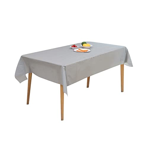 3 Pack Plastic Tablecloths Disposable Plastic Table Cloths Table Covers for Picnic BBQ Birthday Wedding Parties Waterproof and Oil-proof Table Cloth Light Weight Thin Grey Table Cloths 54 x 108 Inch