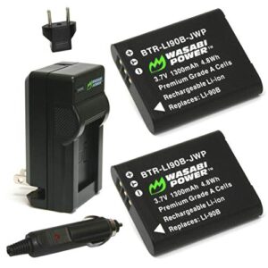 wasabi power db-110 battery (2-pack) and charger for ricoh gr iii, gr iiix, wg-6, g900