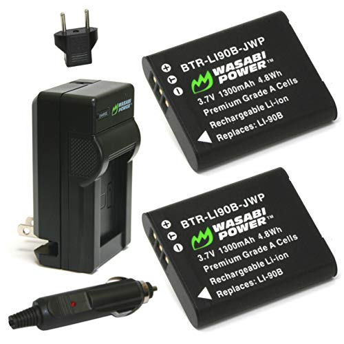 Wasabi Power DB-110 Battery (2-Pack) and Charger for Ricoh GR III, GR IIIx, WG-6, G900