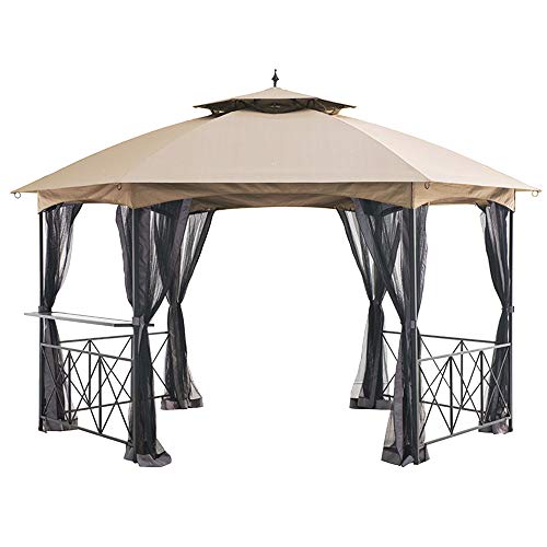 Garden Winds Replacement Canopy Top Cover for The Genoa Hexagon Gazebo - RipLock 350