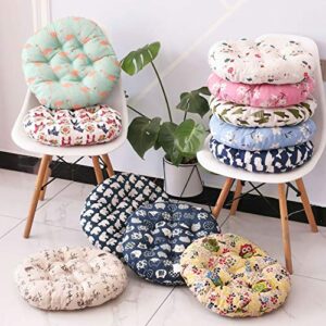 KWEE Set of 2 Round Chair Pad, Indoor Outdoor Bohemian Chair Cushion, Garden Patio Home Kitchen Office Seat Cushion, Diameter 16"