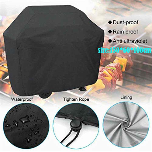 Mini Charcoal Grill Tabletop Barbecue Outdoor Garden Dust-Proof Cover Protective and with Waterproof Grill Kitchen，Dining & Bar Indoor Barbecue Grill (Black, One Size)