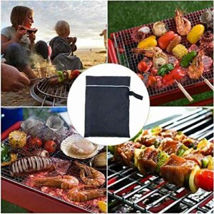 Mini Charcoal Grill Tabletop Barbecue Outdoor Garden Dust-Proof Cover Protective and with Waterproof Grill Kitchen，Dining & Bar Indoor Barbecue Grill (Black, One Size)