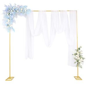 wedding arch backdrop stand,10x10ft adjustable backdrop stand heavy, gold balloon arch stand,backdrop stand kit for ceremony birthday party celebration baby shower candy tables anniversary