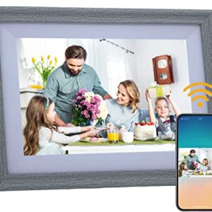 Loamars Smart Digital Picture Frame WiFi: 10.1 Inch HD 1280x800 IPS Touch Screen Display 16GB Storage SD Slot Auto-Rotate Share Photos and Videos with Family and Friends from APP/Network Cloud