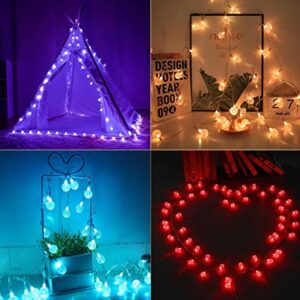 Mocalido 20ft Color Changing Globe String Lights Battery Operated Outdoor, 30 LEDs Christmas String Lights Waterproof with Remote, RGB Lights for Indoor Kids Room Bedroom Garden Patio Decor
