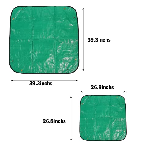 2PCS(39.3'',26.8'') Plant Waterproof Repotting Square Mats,Foldable Garden Transplanting Work Cloth Mat,Portable Gardening Mat,Indoor Succulent Potting Mat(39.3"x39.3",26.8"x26.8")