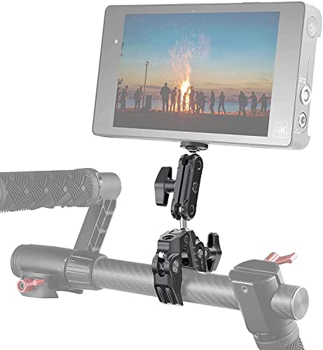 ULANZI Super Clamp Camera Clamp Mount Monitor 360° Ballhead Magic Arm Double Ball Head Adapter with 1/4"-20 & 3/8"-16 Thread ST-07 Phone Tripod Mount