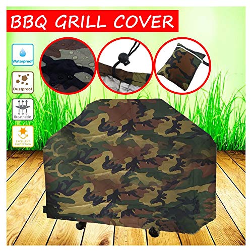 Garden Furniture Cover Protector Waterproof Camouflage Grill Dust BBQ Cover 210D Waterproof Tarpaulin Sheet Outdoor, 3 Colors, Customizable ALGFree (Color : C, Size : 145x61x117cm)