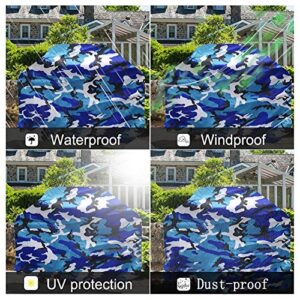 Garden Furniture Cover Protector Waterproof Camouflage Grill Dust BBQ Cover 210D Waterproof Tarpaulin Sheet Outdoor, 3 Colors, Customizable ALGFree (Color : C, Size : 145x61x117cm)