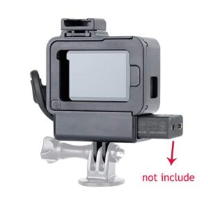 V2 Housing Case Vlogging Frame with Microphone Cold Shoe Mount Compatible for GoPro Hero 7 6 5 Mic Audio Adapter Action Camera Accessories