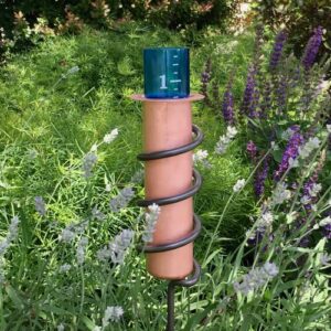 World's Coolest Rain Gauge, Stake, Genuine Copper, Measure, Monitor, Conserve, Precipitation, Easy to Read, Deck, Patio, Garden, Lawn, Unbreakable